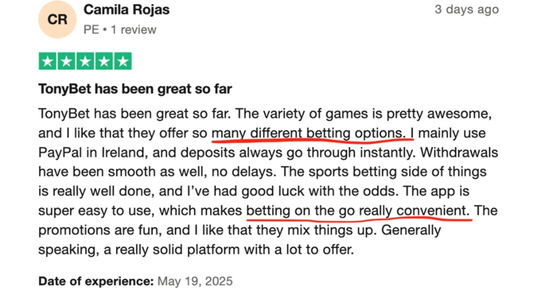 Tonybet Review